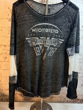 Van Halen 1978 World Tour Graphic Long Sleeve Tee - Charcoal